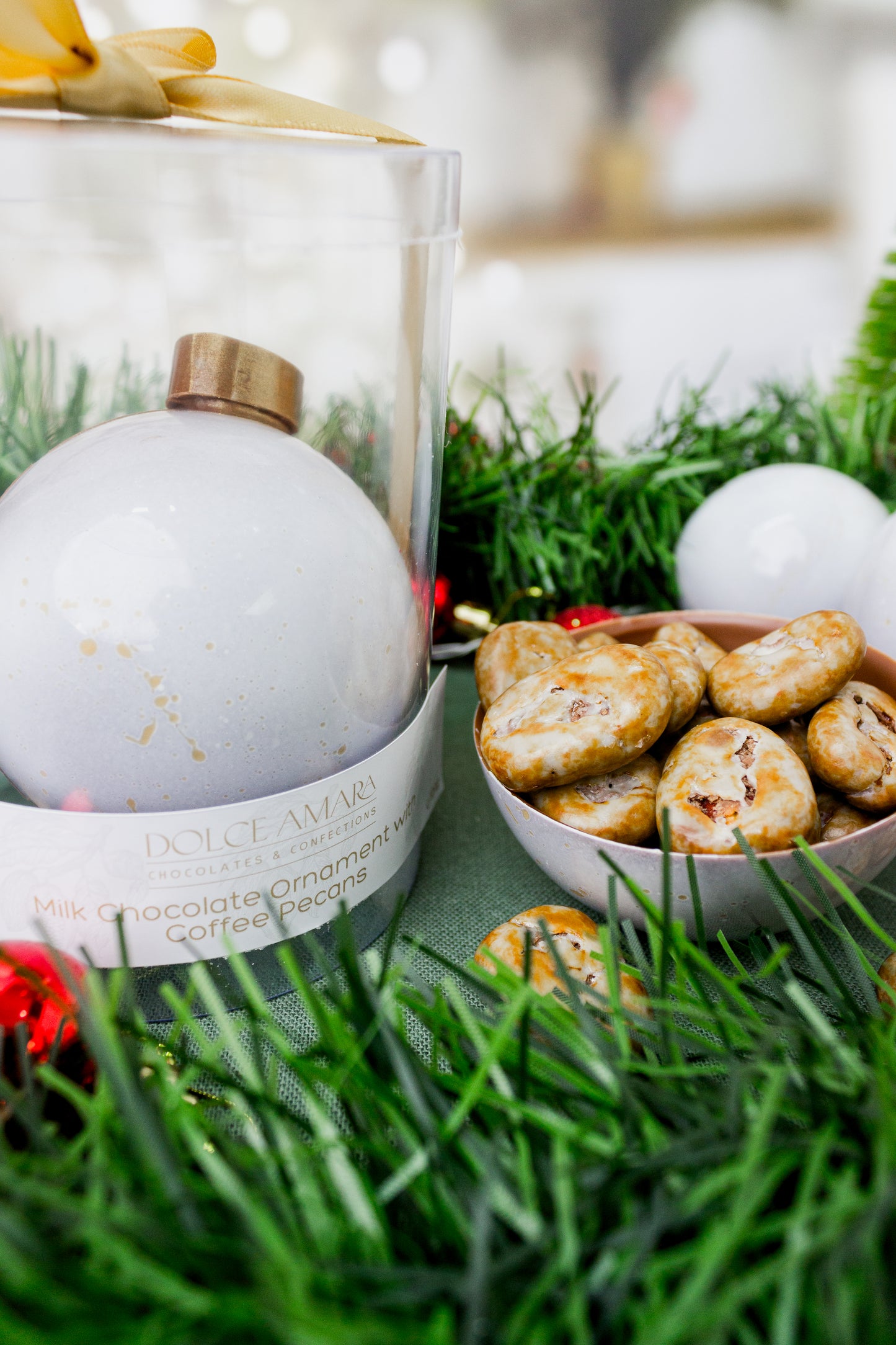 Milk Chocolate Ornament with Coffee Pecans