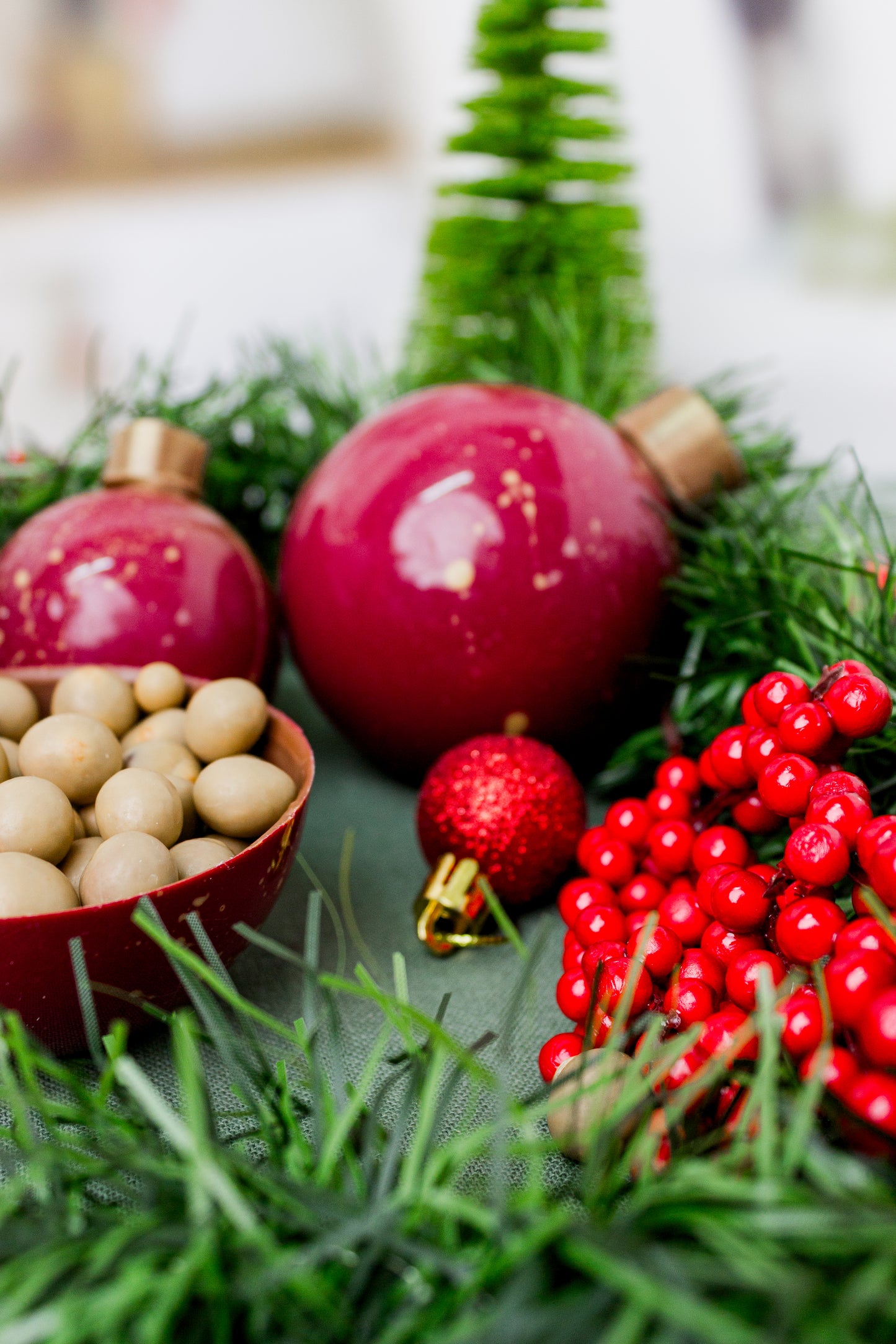 Milk Chocolate Ornament with Chocolate Covered Hazelnuts