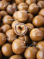 Milk & Caramelised White Chocolate Coated Hazelnuts
